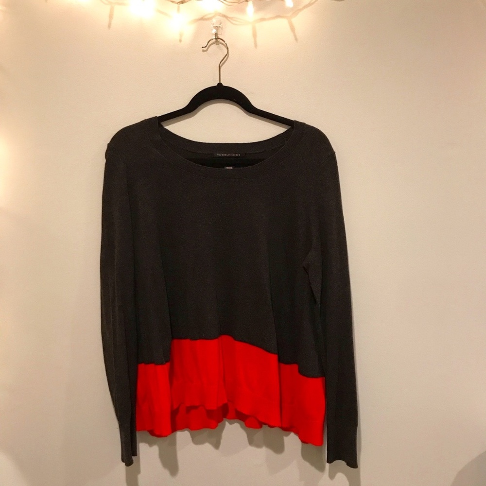 Orange and Grey Sweater